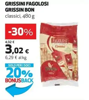 Grissin bon Fagolosi Gusto Classico 480 G(ml)