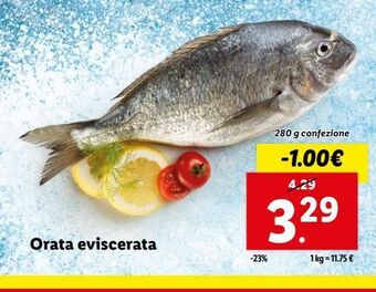Lidl Orata eviscerata offerta