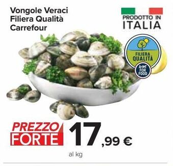 Carrefour Market Vongole veraci filiera qualità carrefour offerta