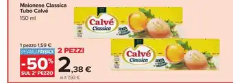 Carrefour Market Maionese classica tubo calvé 150 ml - 2 pezzi offerta