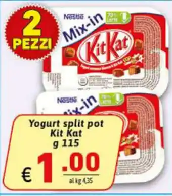 Yoghurt split pot Kitkat 115g