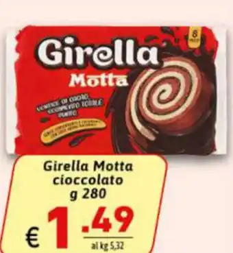 Ipercarni Girella Motta cioccolato 280g offerta