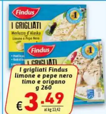 I Grigliati Findus limone e pepe nero timo e origano 260g