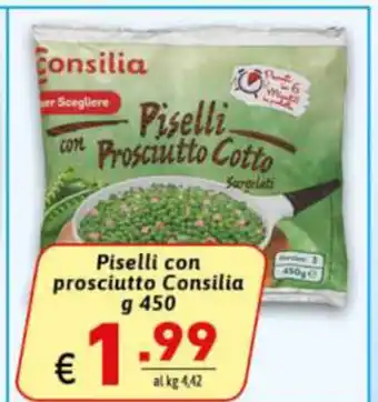 Ipercarni Piselli con prosciutto Consilia 450g offerta