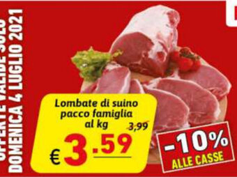Ipercarni Lombate di suino pacco famiglia offerta