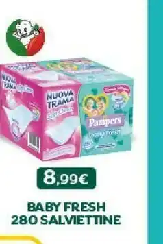 Bimbo Store Pampers Baby Fresh 280 Salviettine offerta