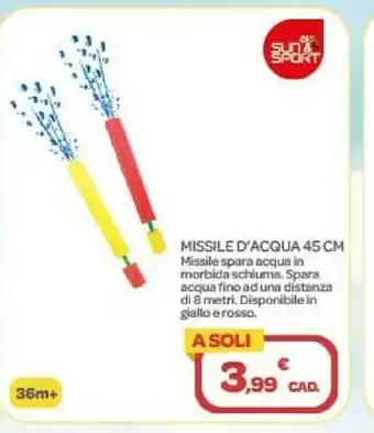 Bimbo Store Sun & Sport Missile D'acqua 45 Cm offerta