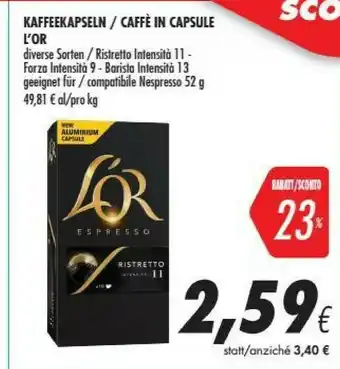 Coop Nespresso Cialde caffè offerta