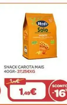 Bimbo Store Hero Snack Carota Mais 40g offerta
