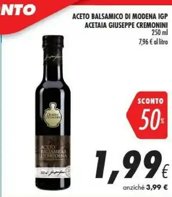 Coop Acetaia Giuseppe Cremonini - Aceto Balsamico di Modena 250 g(ml) offerta