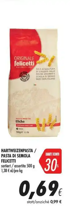 Coop Felicetti Felicetti Pasta Di Semola offerta