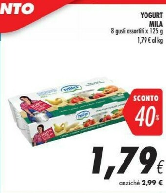Coop Mila Yogurt Intero Fragola 125 G(ml) offerta