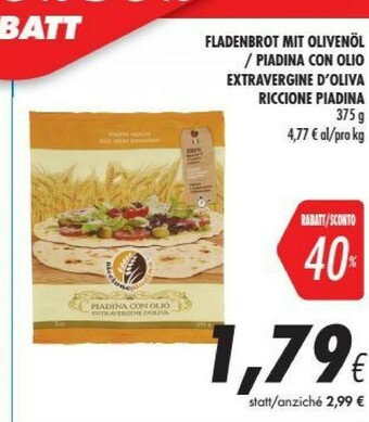 Coop Riccione piadina Piadine offerta