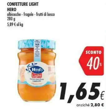 Coop Hero Albicocche Light 280 G(ml) offerta