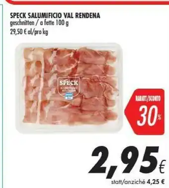 Coop Salumificio val rendena Speck offerta