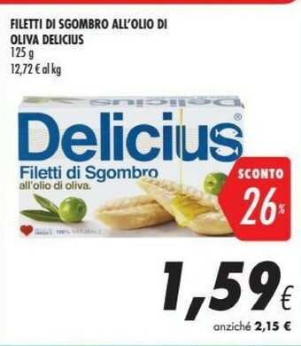 Coop Delicius Filetti di sgombro offerta