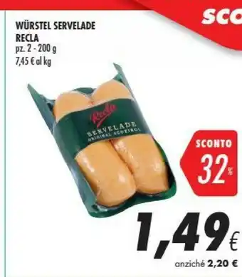 Coop Recla Recla - Wurstel 200 g(ml) offerta