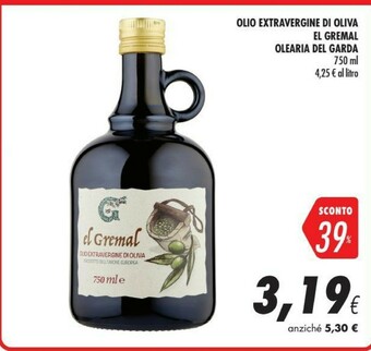 Coop Olearia del garda Olio Extra Vergine Di Oliva Biologico 750 G(ml) offerta