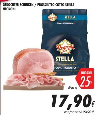 Coop Negroni Prosciutto cotto offerta