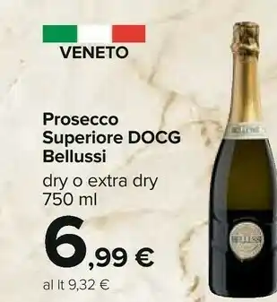 Carrefour Bellussi Prosecco Superiore Docg Dry/ Extra Dry 750 Ml offerta