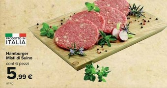 Carrefour Hamburger Misti Di Suino offerta