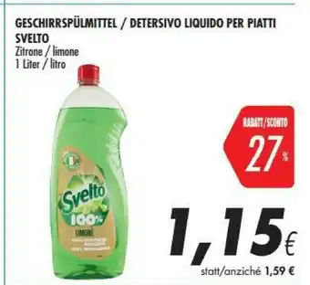 Coop Svelto Svelto Detersivo Liquido Per Piatti offerta