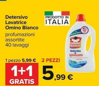 Carrefour Omino Bianco Detersivo Lavatrice 40 Lavaggi offerta