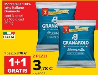 Carrefour Granarolo Mozzarella 100% Latte Italiano 300 G offerta