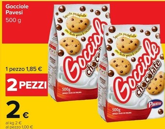 Carrefour Pavesi Gocciole Chocolate 500 G(ml) offerta