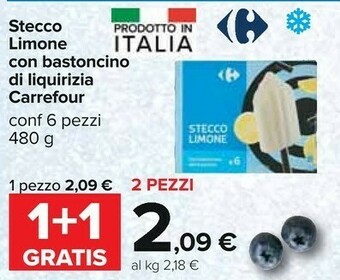Carrefour Carrefour - Stecco Limone Con Bastoncino Di Liquirizia 480 G(ml) offerta