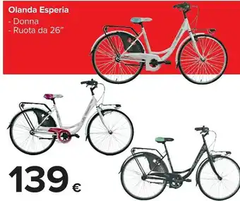 Carrefour Cicli esperia Olanda Donna 26 offerta