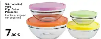 Carrefour Set Contenitori Vetro Frigo Colors Pasabance offerta