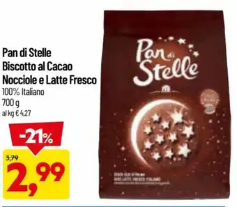 DPiù Pan di Stelle Biscotto Al Cacao Nocciole E Latte Fresco 100% Italiano 700 g offerta