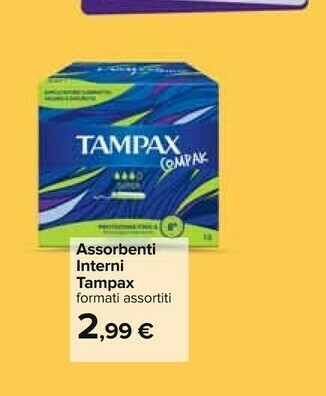 Carrefour Tampax Assorbenti interni offerta