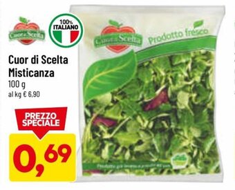 DPiù Cuor di Scelta Misticanza 100 g offerta