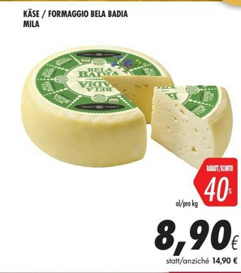 Coop Mila Mila Formaggio Bela Badia offerta