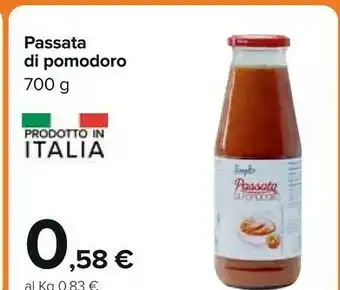 Carrefour Carrefour Passata Di Pomodoro 700 G offerta