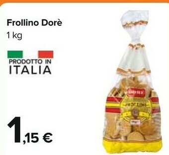 Carrefour Dorè Biscotti Frollini 1000 G(ml) offerta