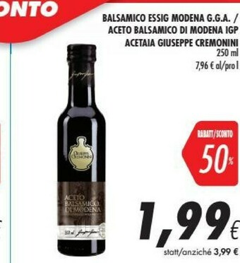 Coop Casa Modena Aceto balsamico offerta