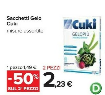 Carrefour Cuki Sacchetti Gelo offerta