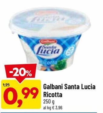 DPiù Galbani Santa Lucia Ricotta 250 g offerta