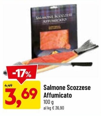 DPiù Salmone Scozzese Affumicato 100 g offerta