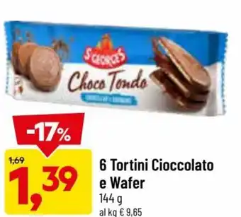 DPiù 6 Tortini Cioccolato e Wafer 144 g offerta