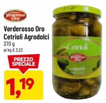 DPiù Verderosso Oro Cetrioli Agrodolci 370 g offerta