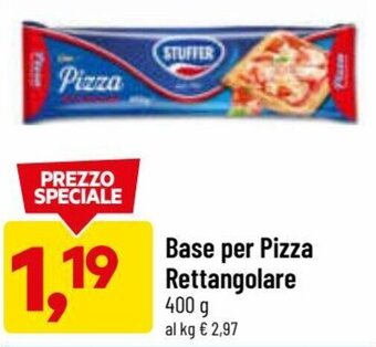 DPiù Base Per Pizza Rettangolare 400 g offerta