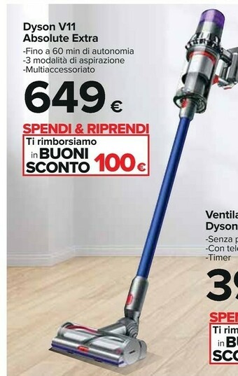 Carrefour Dyson Scopa elettrica offerta