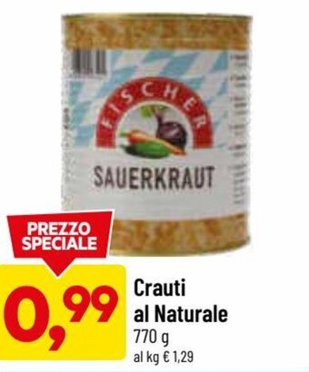 DPiù Crauti Al Naturale 770 g offerta