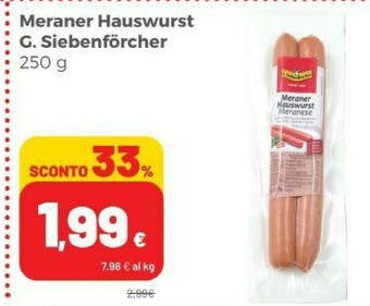 Coop Meraner Wurstel offerta