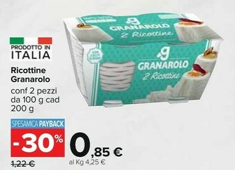 Carrefour Granarolo 2 Ricottine 100 G(ml) offerta