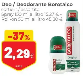 Coop Borotalco Deo/Deodorante sortiert/assortito offerta